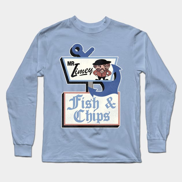 Mr. Limey Fish & Chips Defunct Restaurant Tulsa Oklahoma Long Sleeve T-Shirt by darklordpug